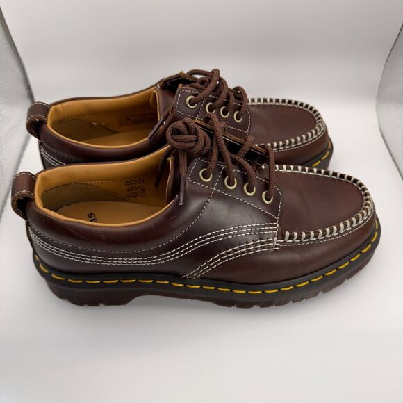 Dr. Martens Lowell Leather Moc Toe Shoes Butterscotch Brown Size USM 8 / USL 9 main image 15